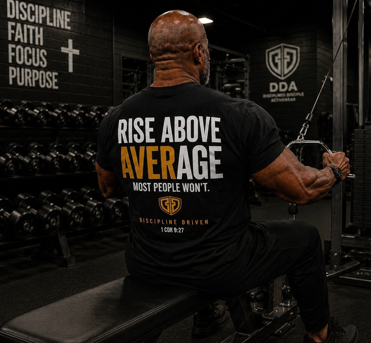 RISE ABOVE AVERAGE TEE