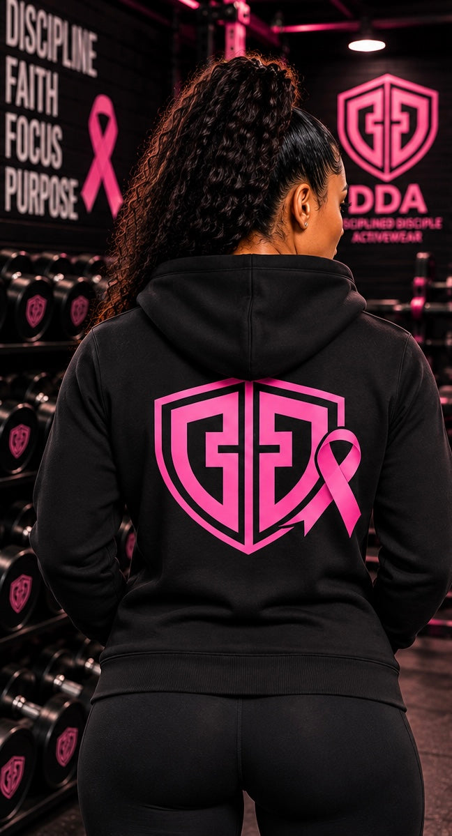 WARRIOR MINDSET Breast Cancer Awareness Hoodie